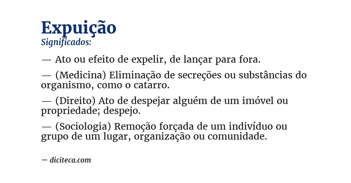 Significado de expuição
