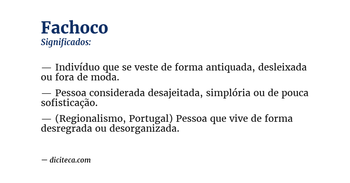 Significado de fachoco