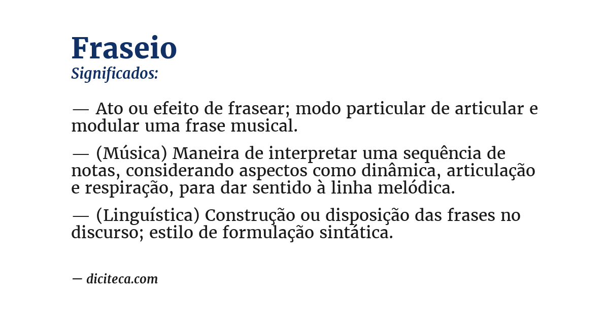 Significado de fraseio