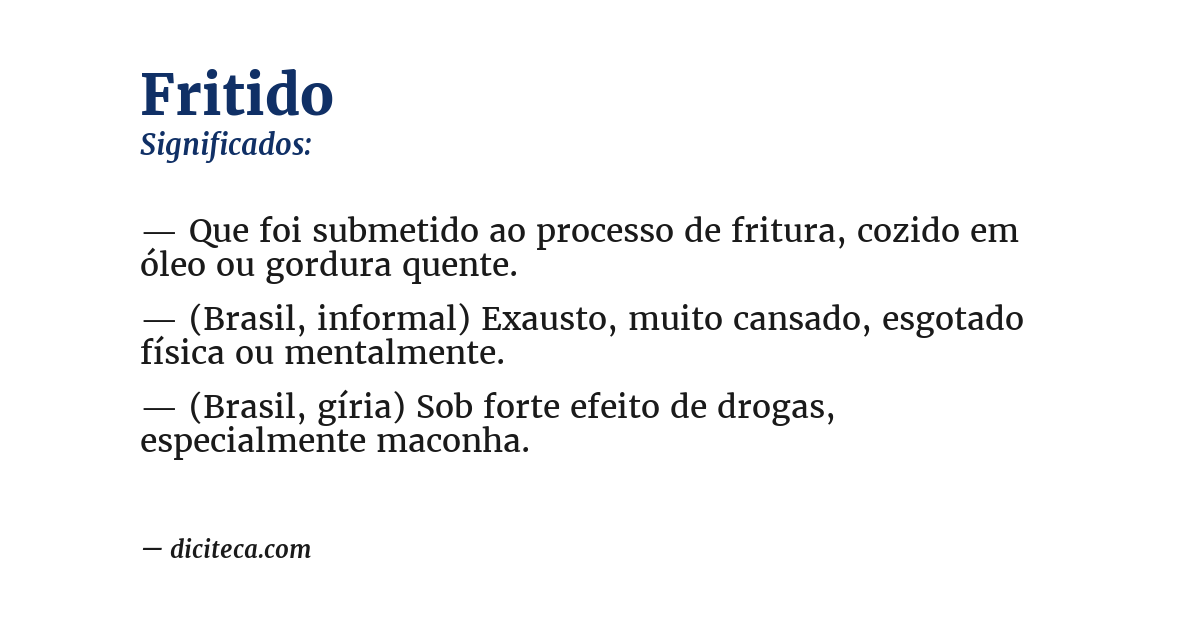 Significado de fritido