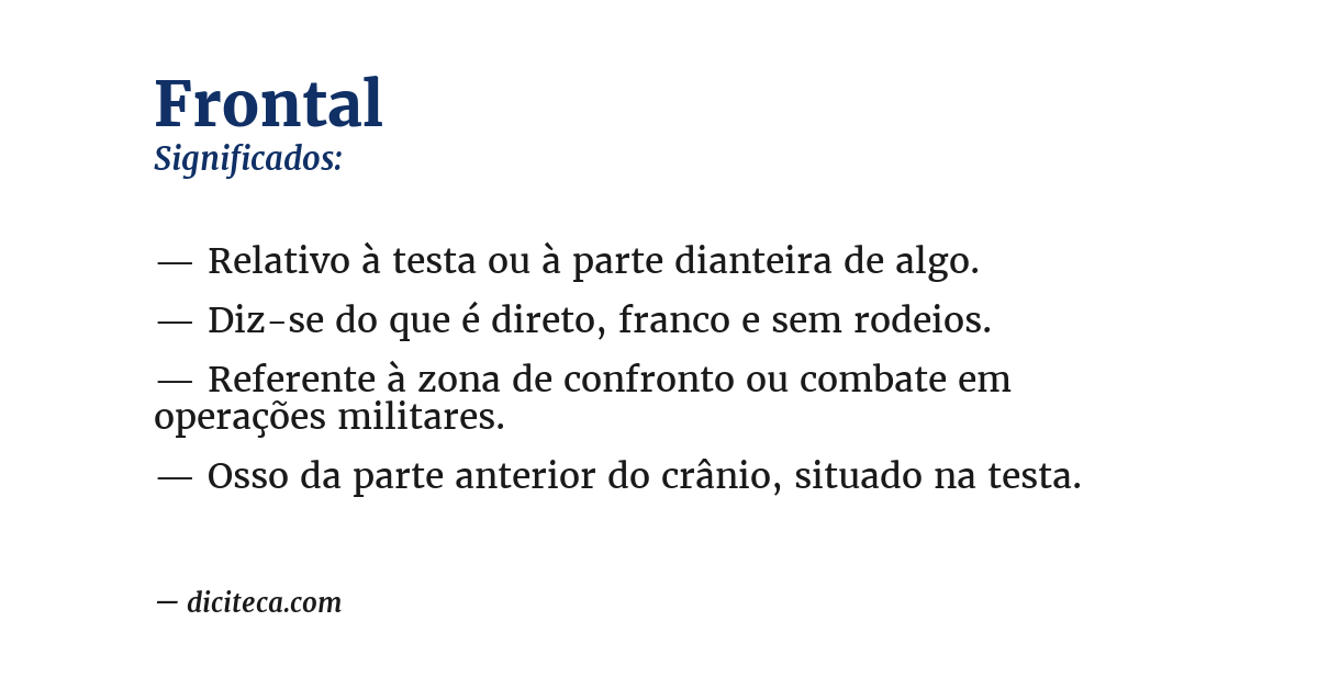 Significado de frontal