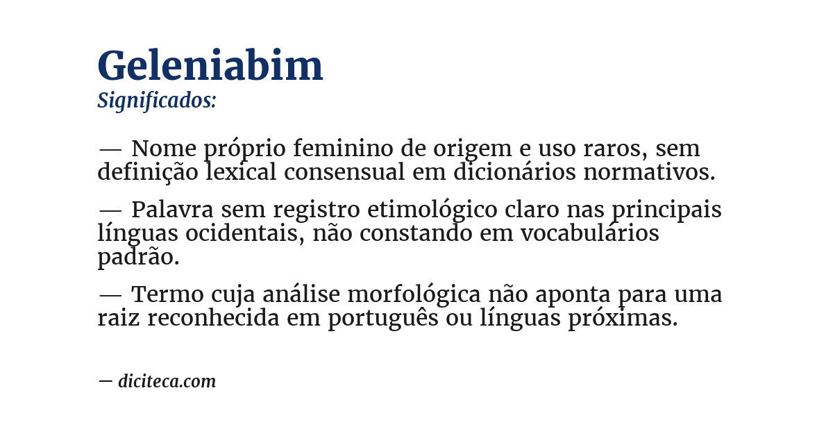 Significado de geleniabim
