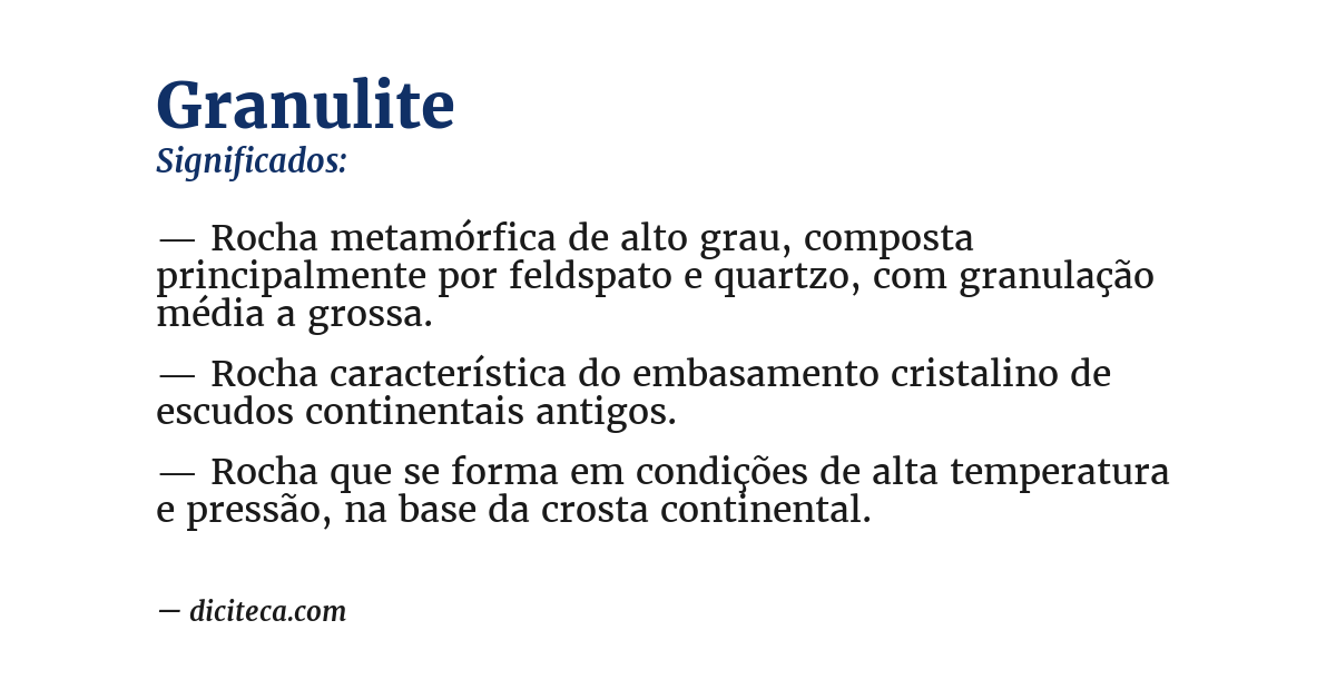 Significado de granulite