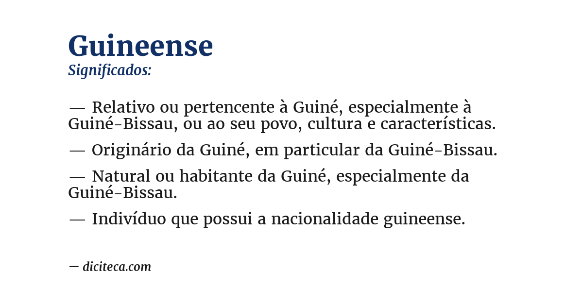 Significado de guineense