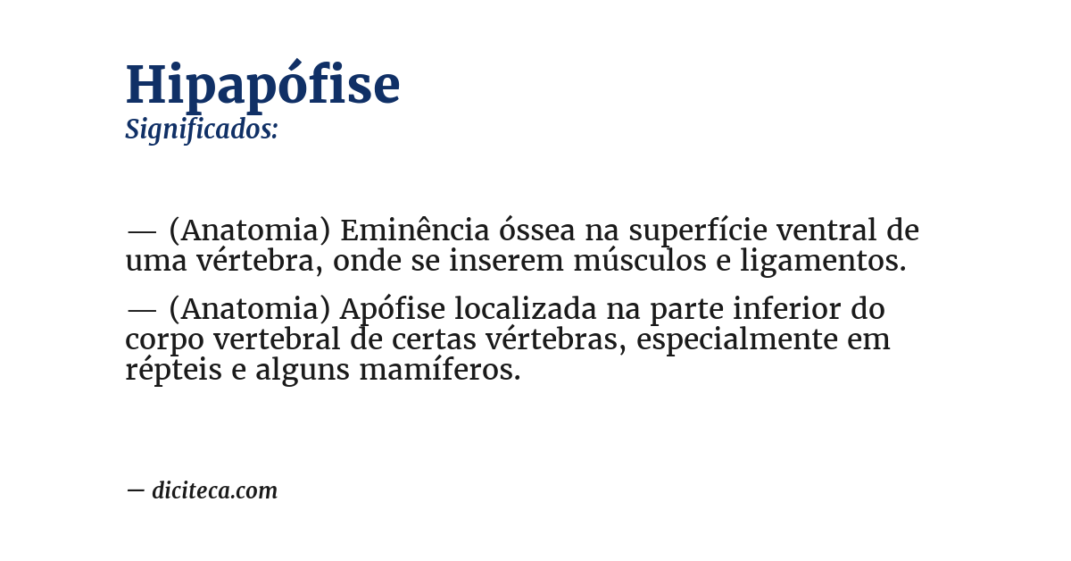 Significado de hipapófise