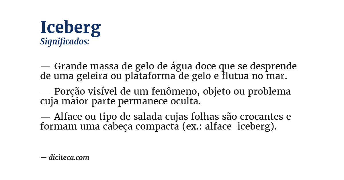 Significado de iceberg