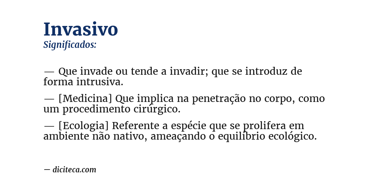 Significado de invasivo