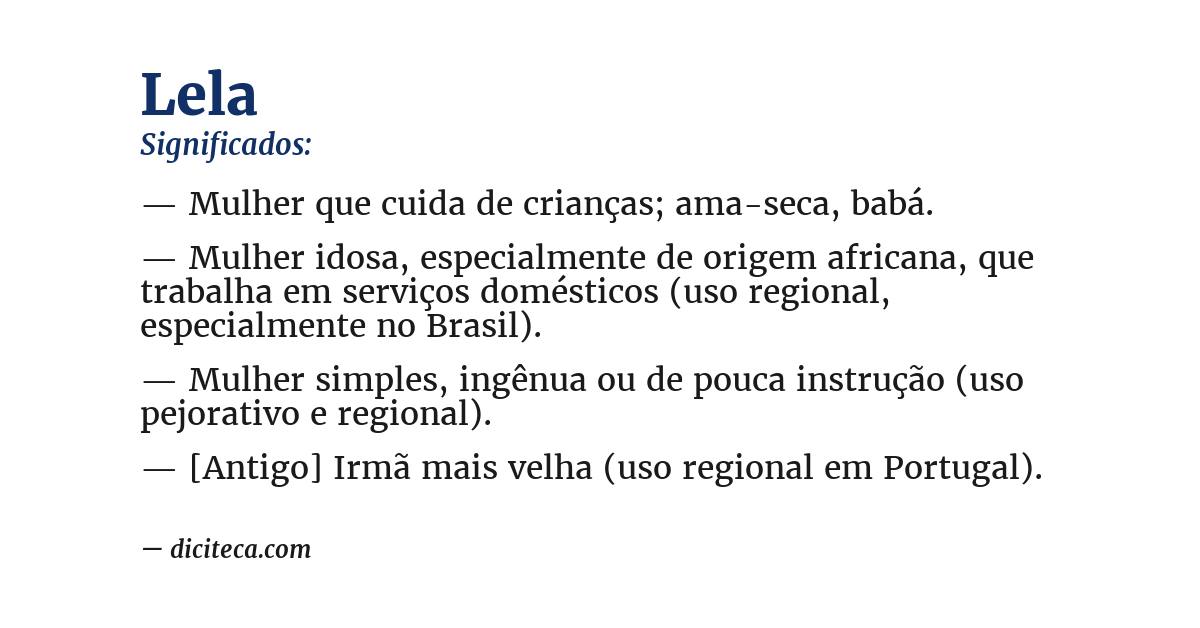 Significado de lela