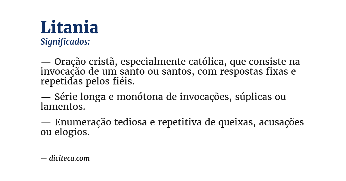Significado de litania