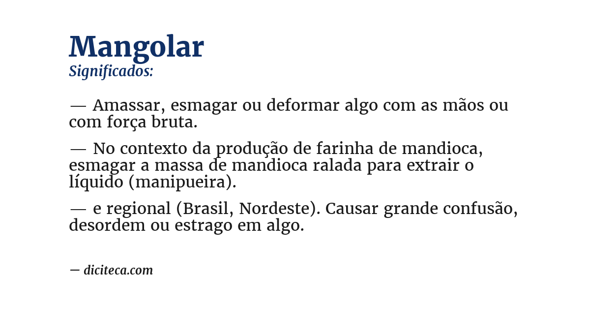 Significado de mangolar