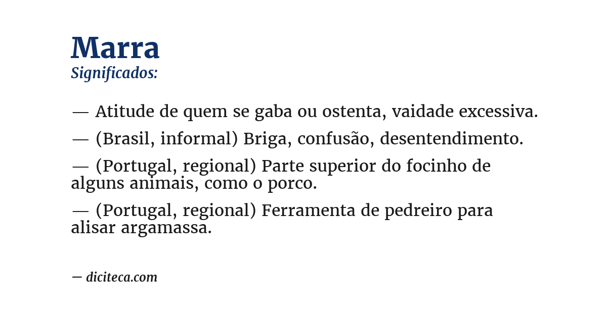 Significado de marra