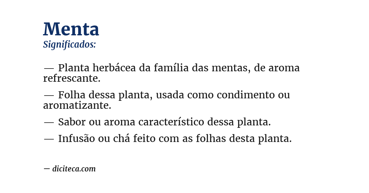 Significado de menta