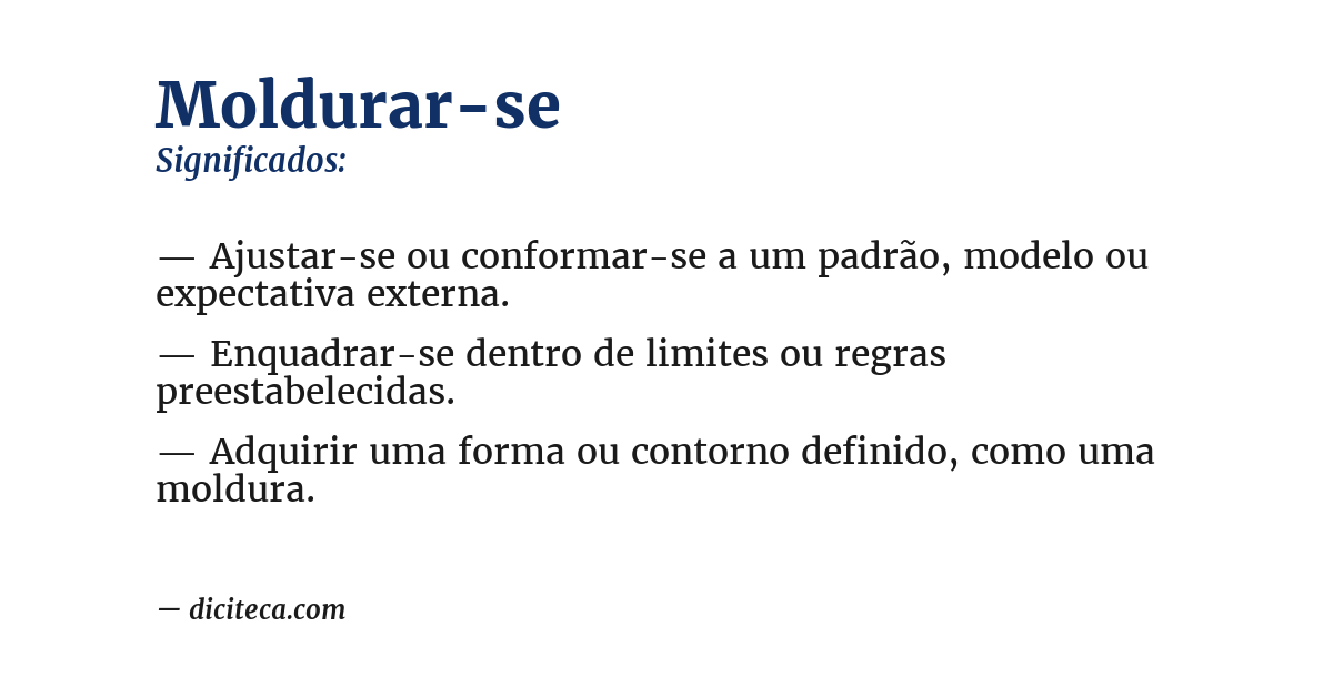 Significado de moldurar-se