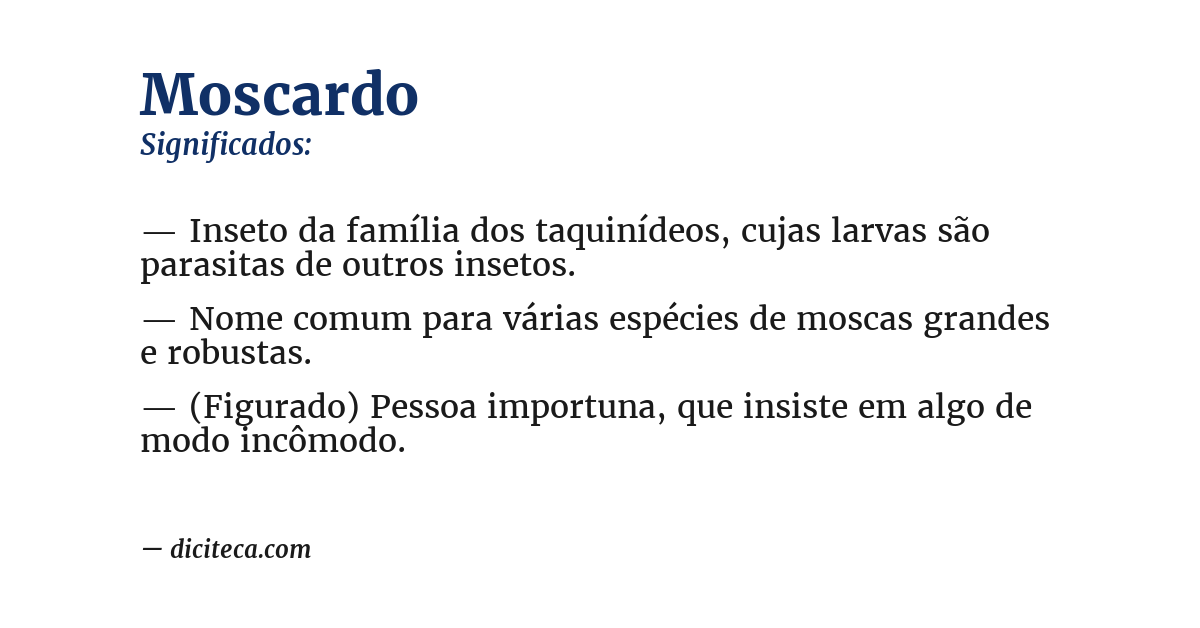 Significado de moscardo
