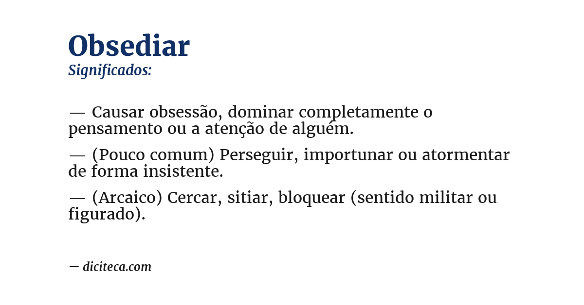 Significado de obsediar