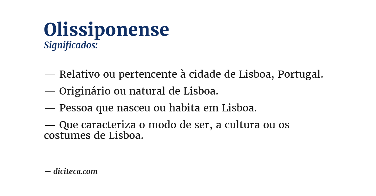 Significado de olissiponense