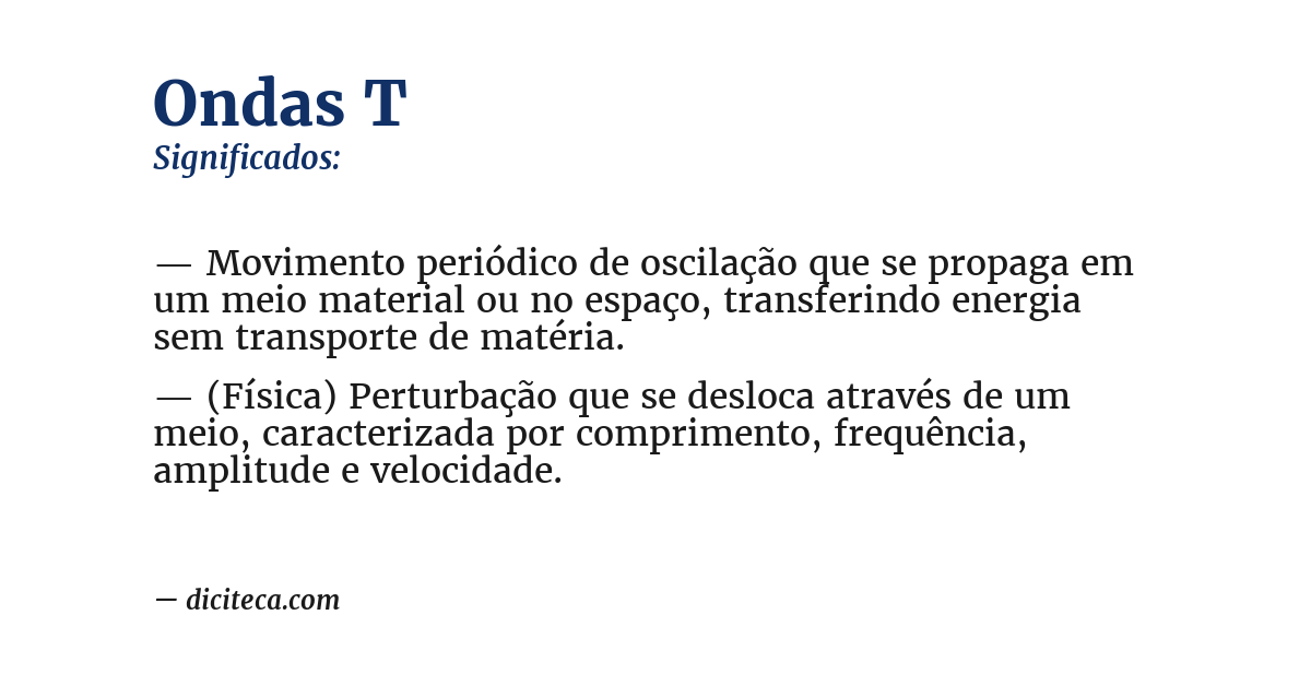 Significado de ondas t