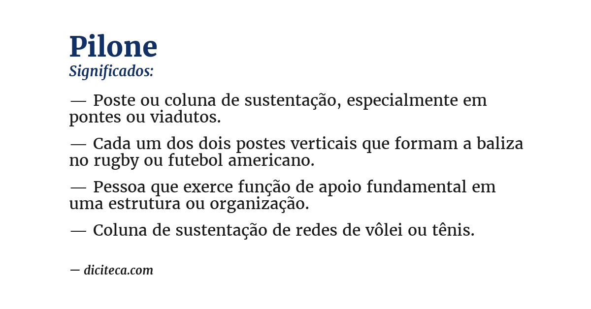 Significado de pilone