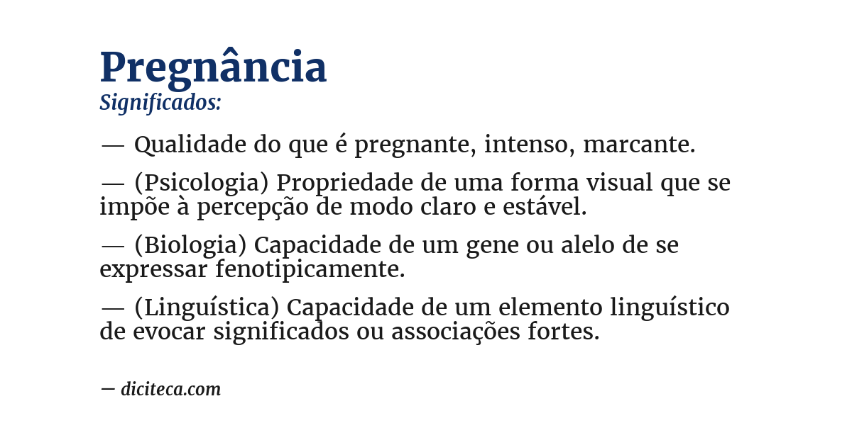 Significado de pregnância