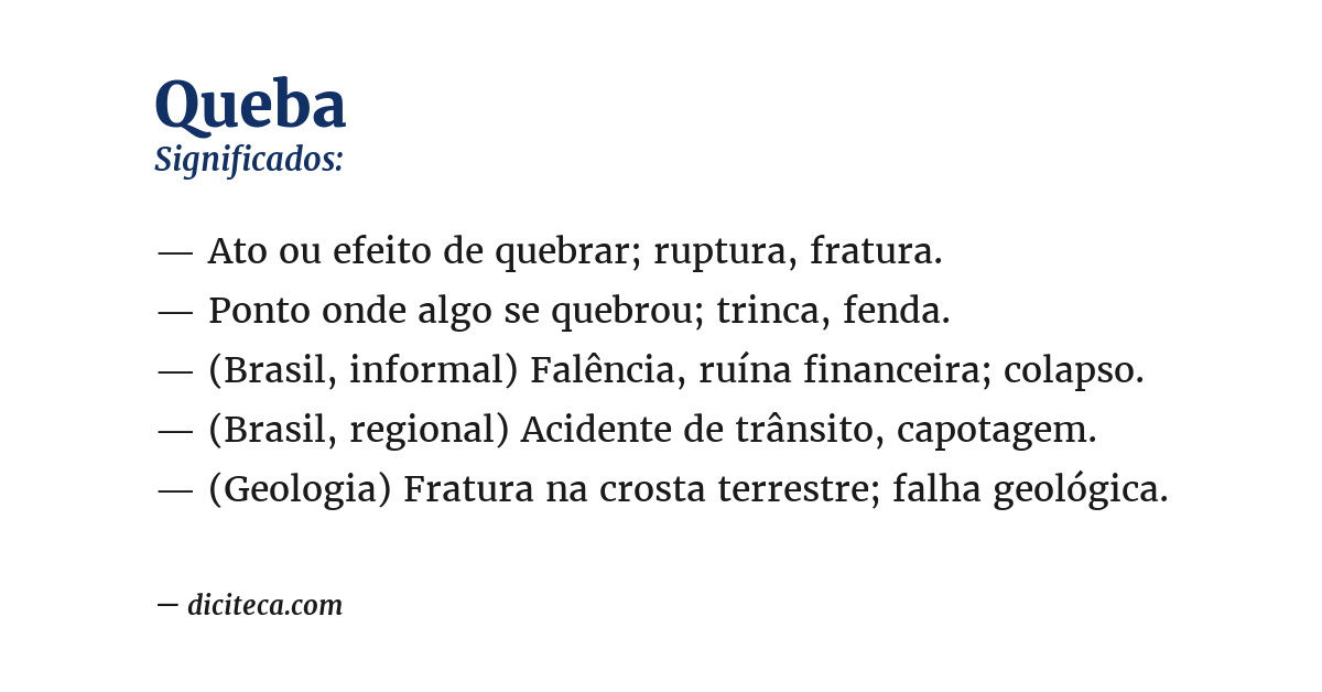 Significado de queba