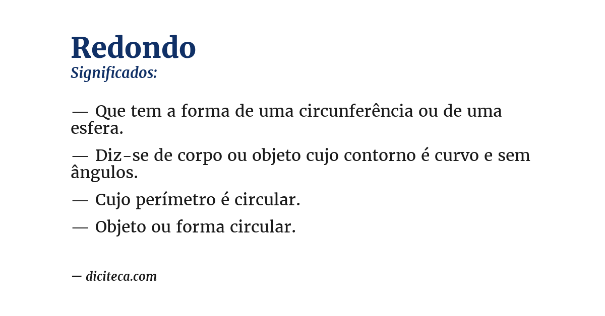 Significado de redondo