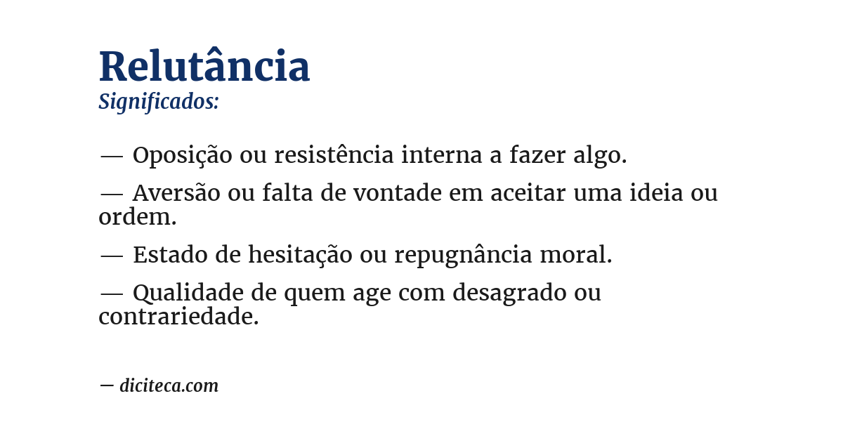 Significado de relutância