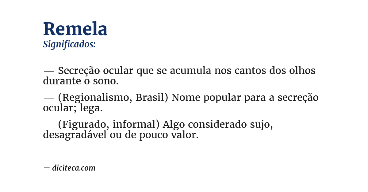 Significado de remela