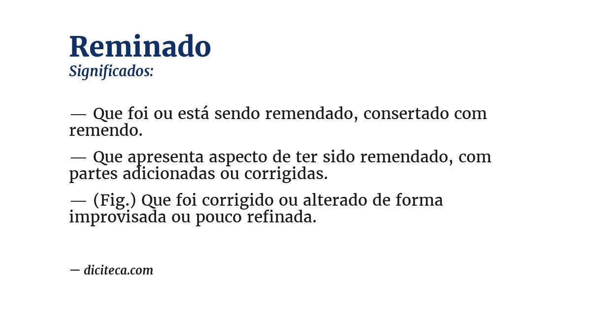Significado de reminado