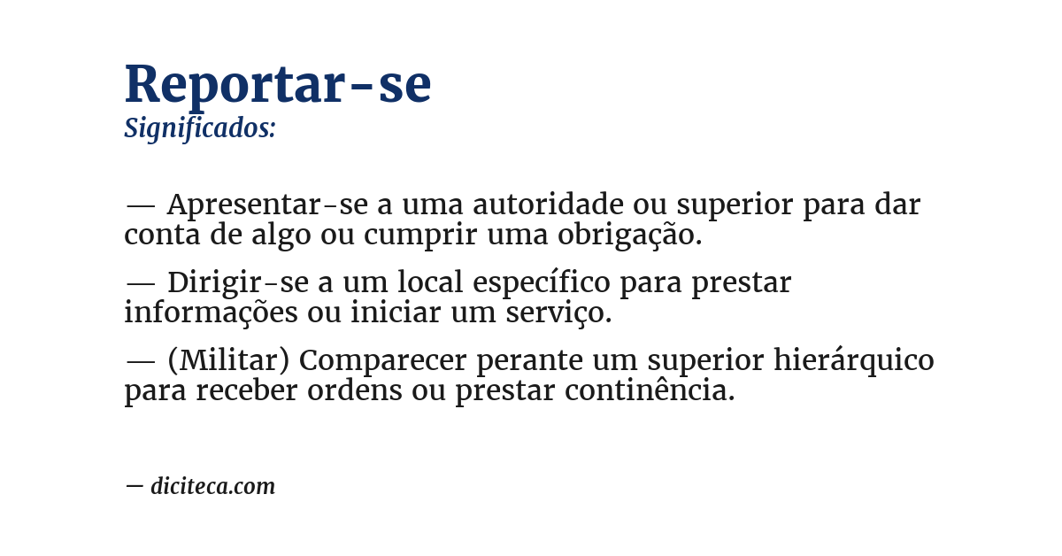 Significado de reportar-se