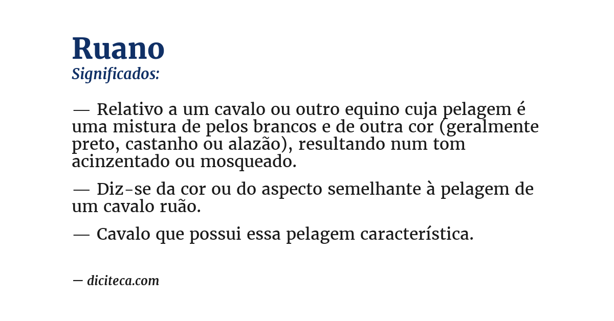 Significado de ruano