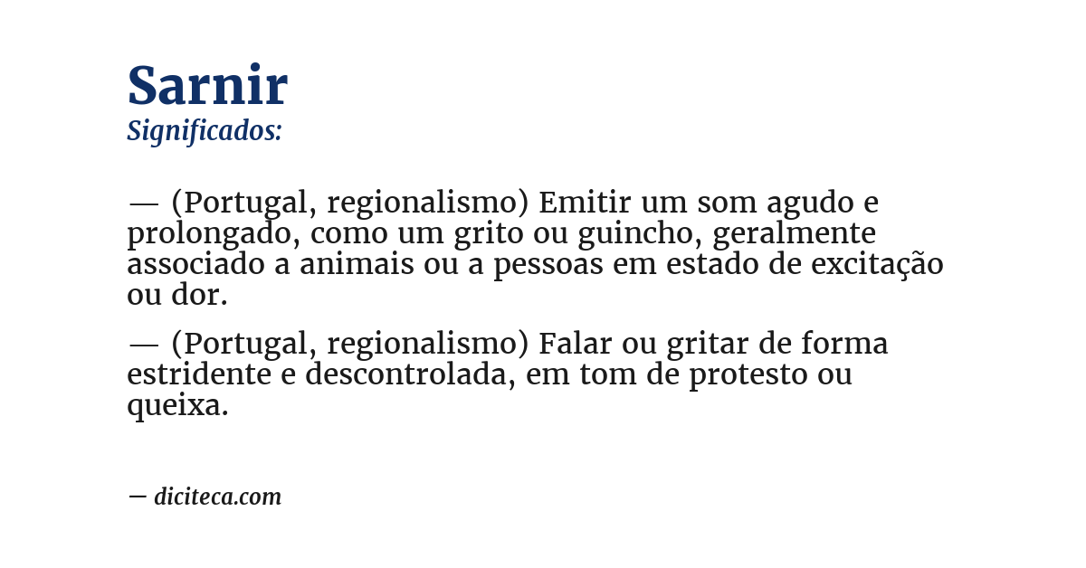 Significado de sarnir