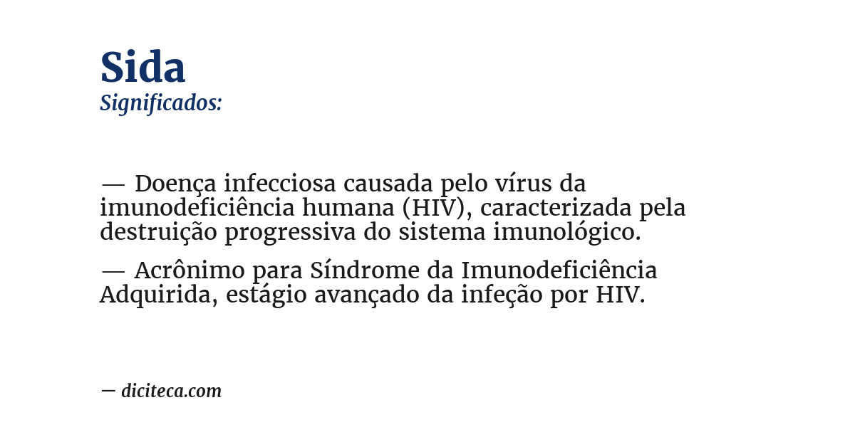 Significado de sida