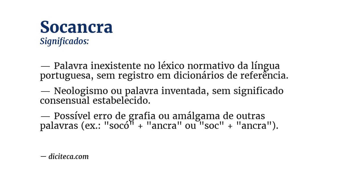 Significado de socancra