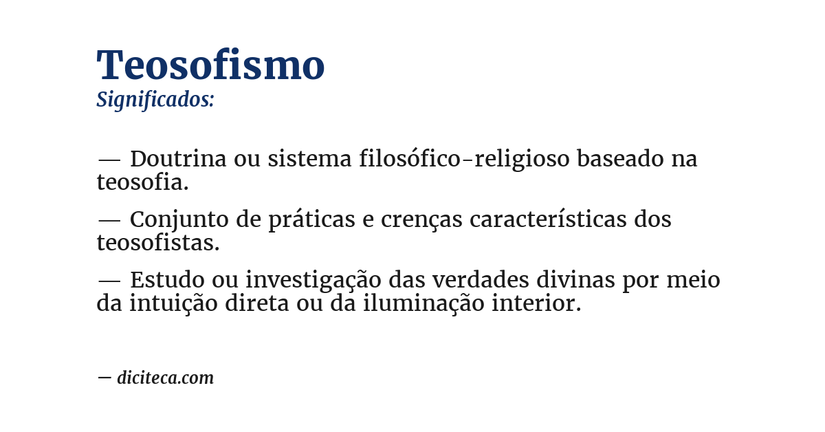 Significado de teosofismo