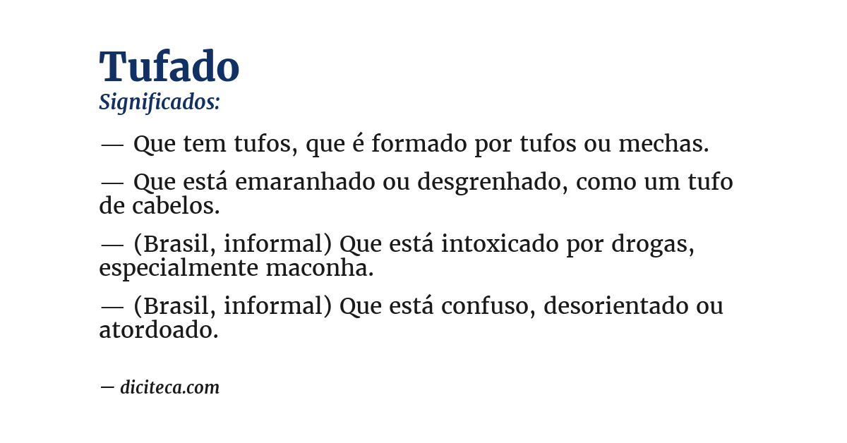 Significado de tufado