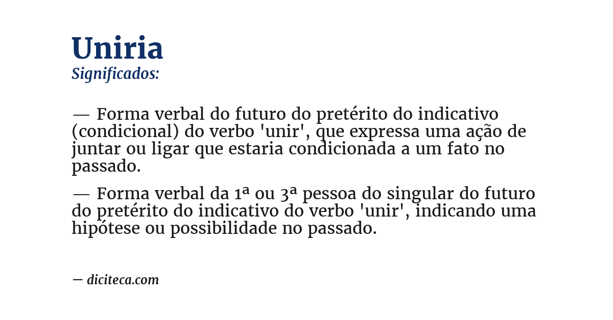 Significado de uniria