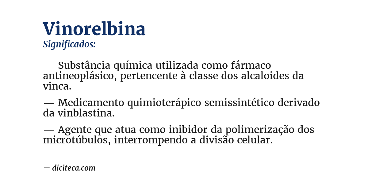 Significado de vinorelbina