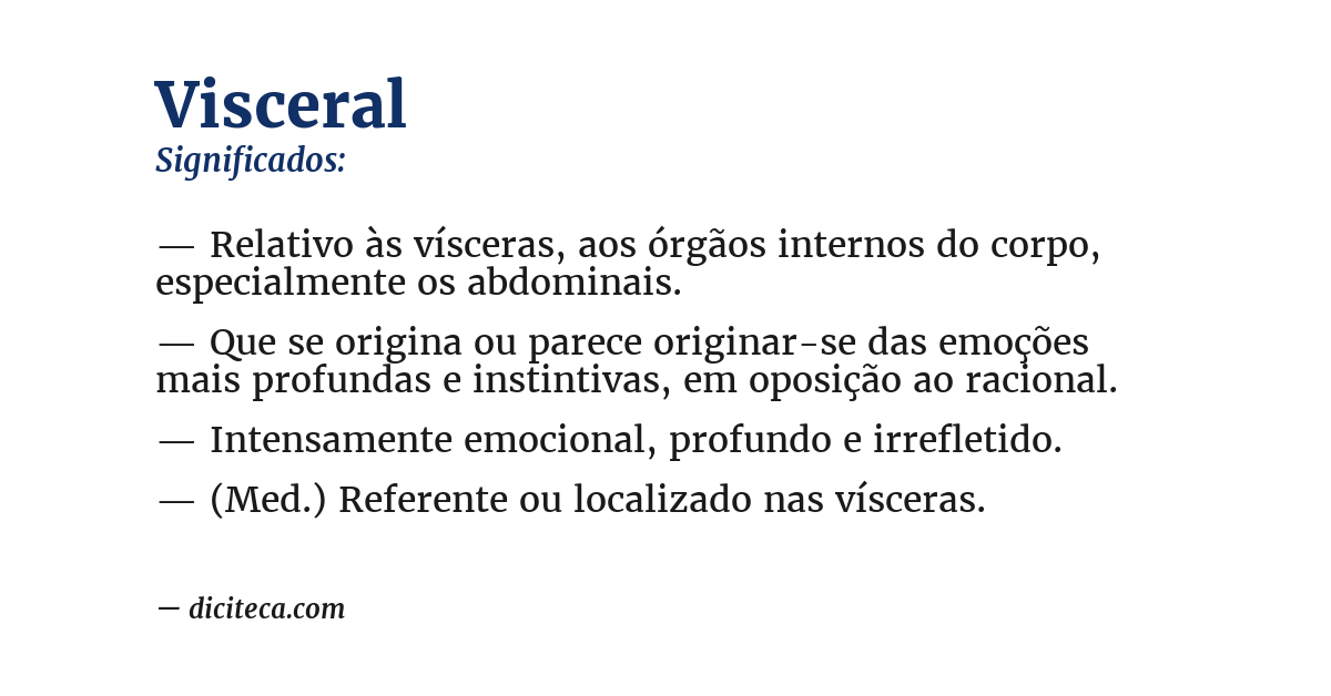 Significado de visceral