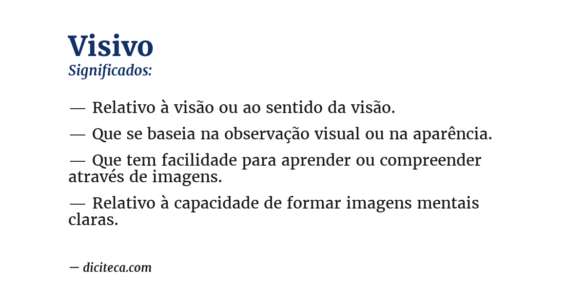 Significado de visivo