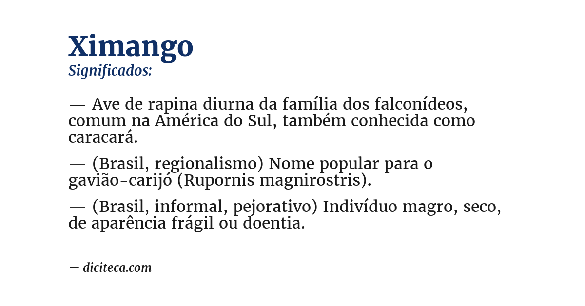 Significado de ximango