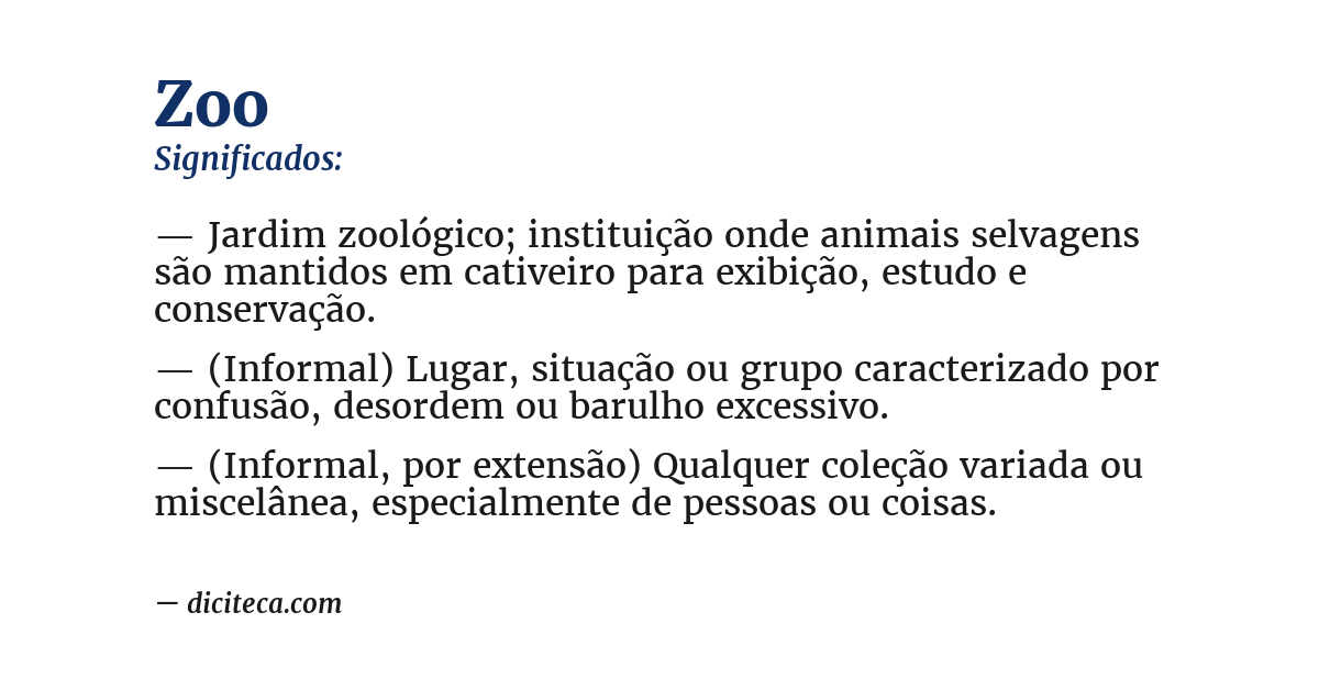 Significado de zoo