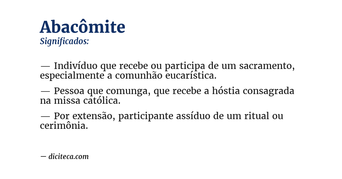 Significado de abacômite