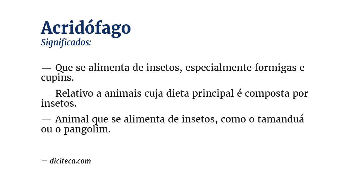 Significado de acridófago