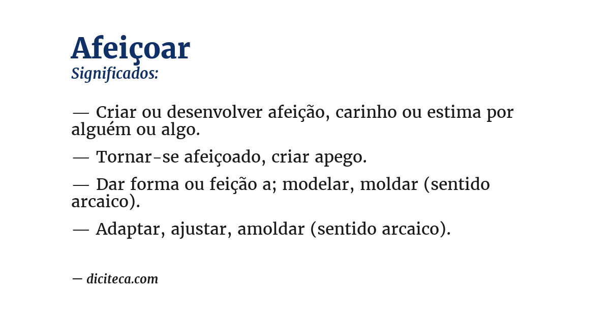 Significado de afeiçoar