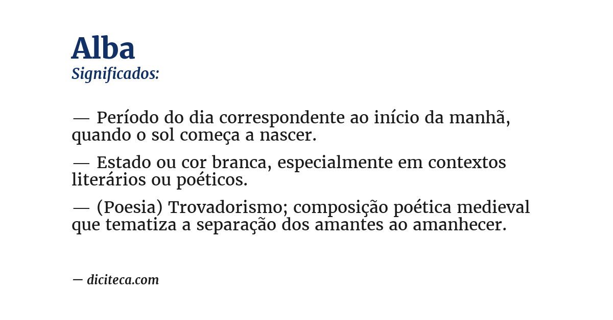 Significado de alba