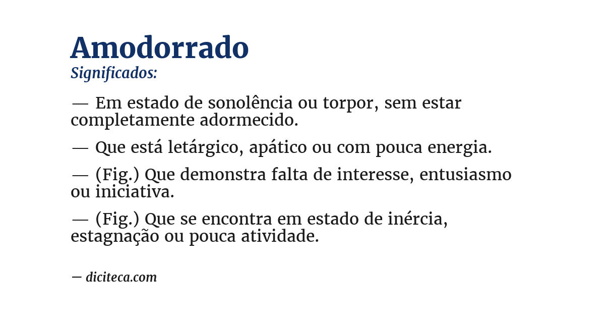 Significado de amodorrado