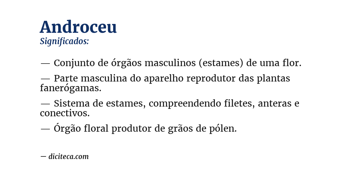 Significado de androceu