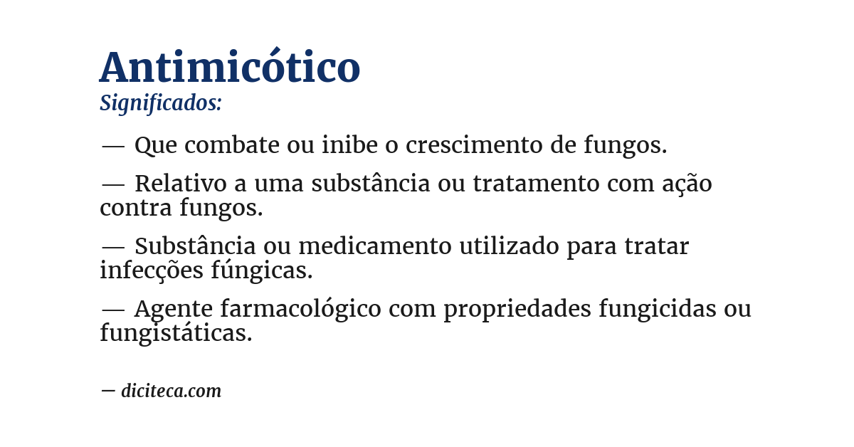 Significado de antimicótico