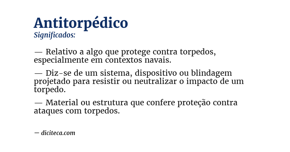 Significado de antitorpédico
