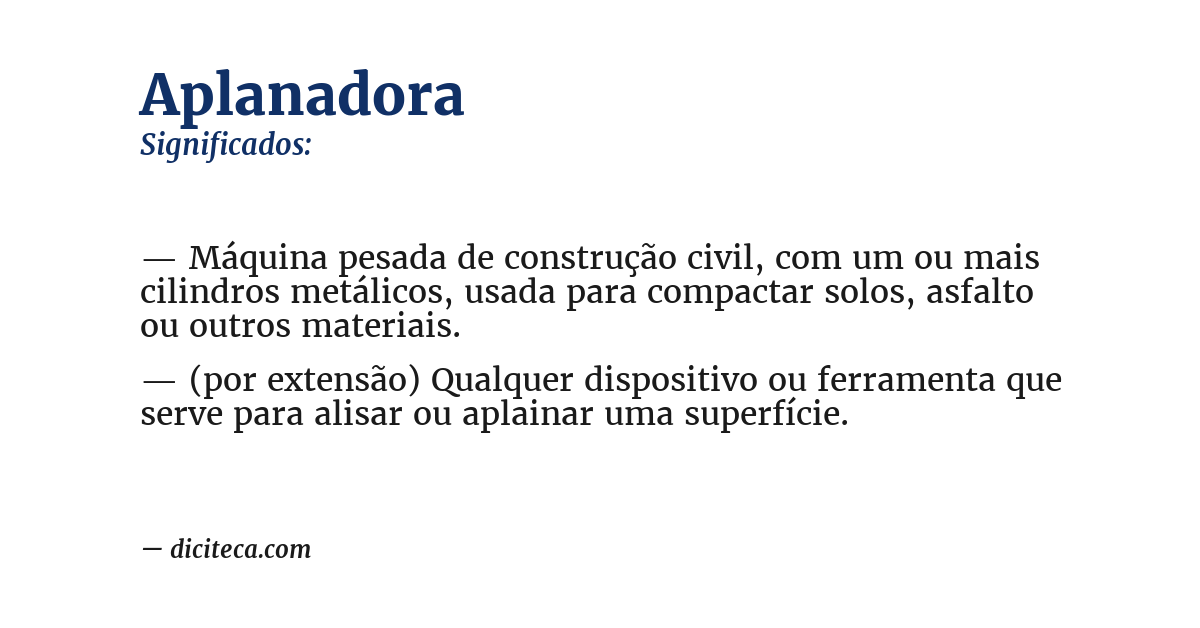 Significado de aplanadora
